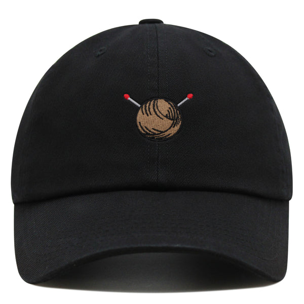 Brown Yarn Premium Dad Hat Embroidered Cotton Baseball Cap Stitchcraft Threadwork