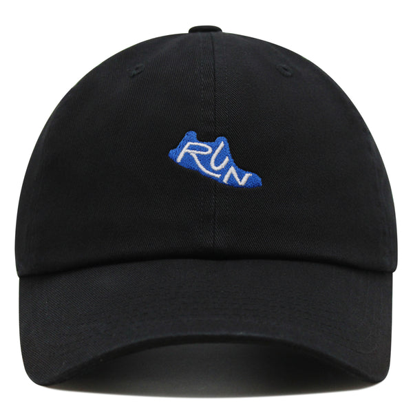 Running Shoe Cut-Out Premium Dad Hat Embroidered Cotton Baseball Cap Sneakers Emblem