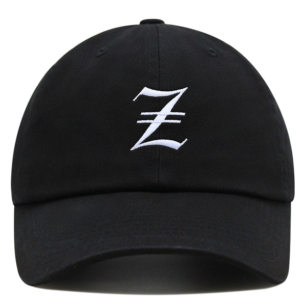 Old English Letter Z Premium Dad Hat Embroidered Cotton Baseball Cap English Alphabet