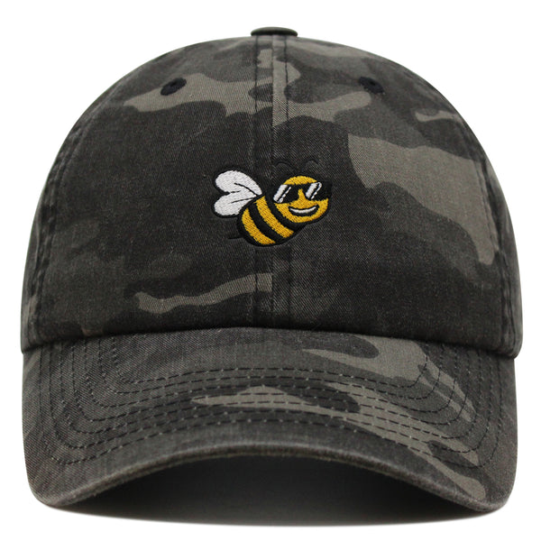 Cool Bee Premium Dad Hat Embroidered Cotton Baseball Cap Applique Insect