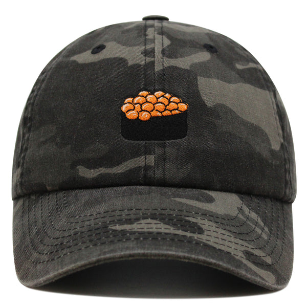 Salmon Roe Sushi Premium Dad Hat Embroidered Cotton Baseball Cap Ikura Nigiri