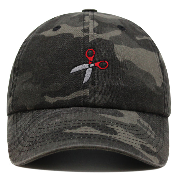 Sewing Scissors Premium Dad Hat Embroidered Cotton Baseball Cap Appliqué Thread