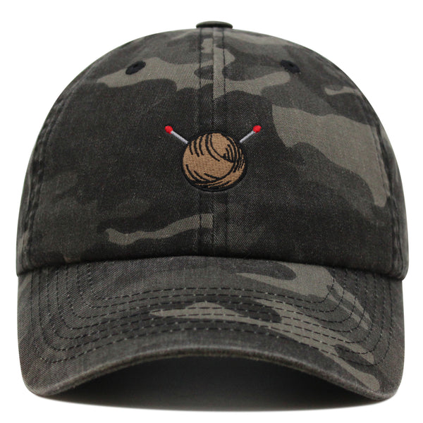 Brown Yarn Premium Dad Hat Embroidered Cotton Baseball Cap Stitchcraft Threadwork