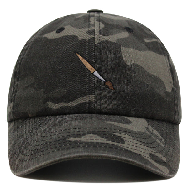 Artist Paiting Brush Premium Dad Hat Embroidered Cotton Baseball Cap Artistry Craftsmanship