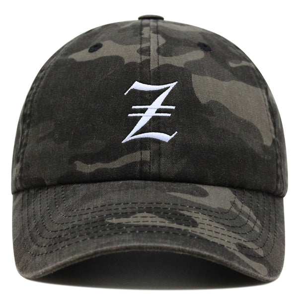 Old English Letter Z Premium Dad Hat Embroidered Cotton Baseball Cap English Alphabet