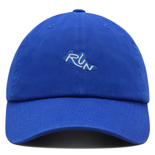 Running Shoe Cut-Out Premium Dad Hat Embroidered Cotton Baseball Cap Sneakers Emblem