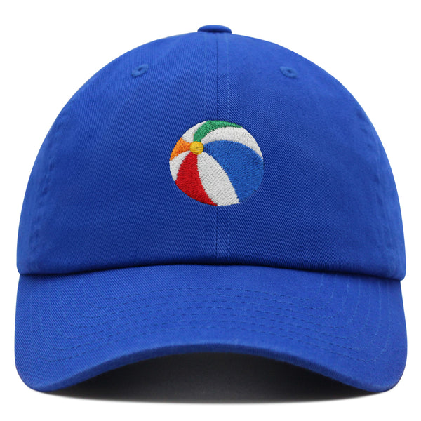 Colorful Beach Ball Premium Dad Hat Embroidered Cotton Baseball Cap Vibrant Playful