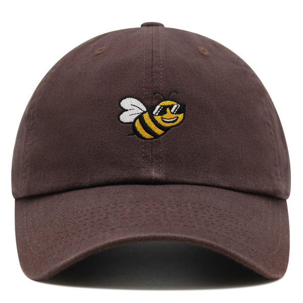 Cool Bee Premium Dad Hat Embroidered Cotton Baseball Cap Applique Insect