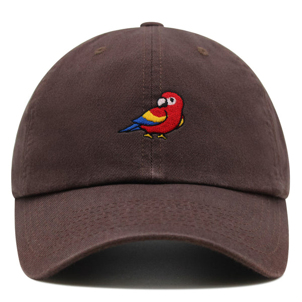 Colorful Parrot Premium Dad Hat Embroidered Cotton Baseball Cap Macaw Tropical