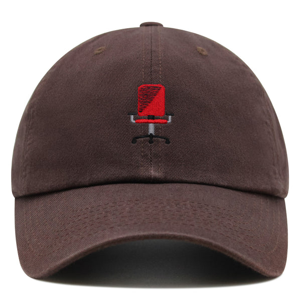 Minimalistic Office Chair Premium Dad Hat Embroidered Cotton Baseball Cap Ergonomic Adjustable