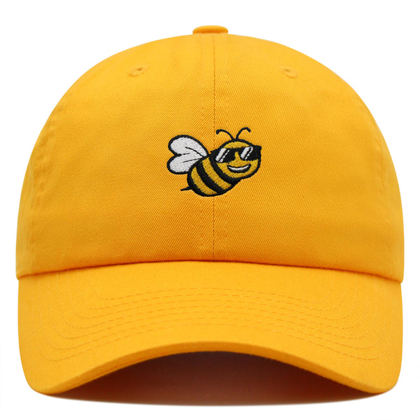 Cool Bee Premium Dad Hat Embroidered Cotton Baseball Cap Applique Insect