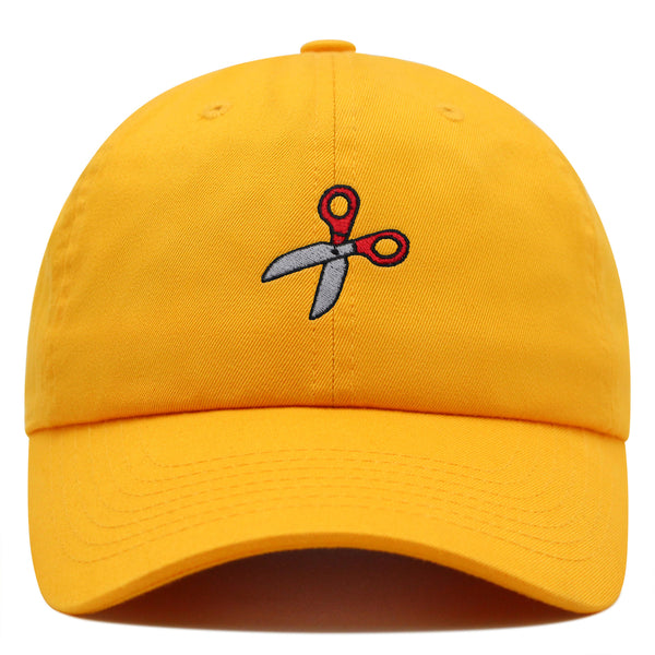 Sewing Scissors Premium Dad Hat Embroidered Cotton Baseball Cap Appliqué Thread