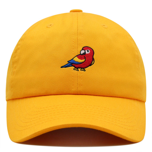 Colorful Parrot Premium Dad Hat Embroidered Cotton Baseball Cap Macaw Tropical