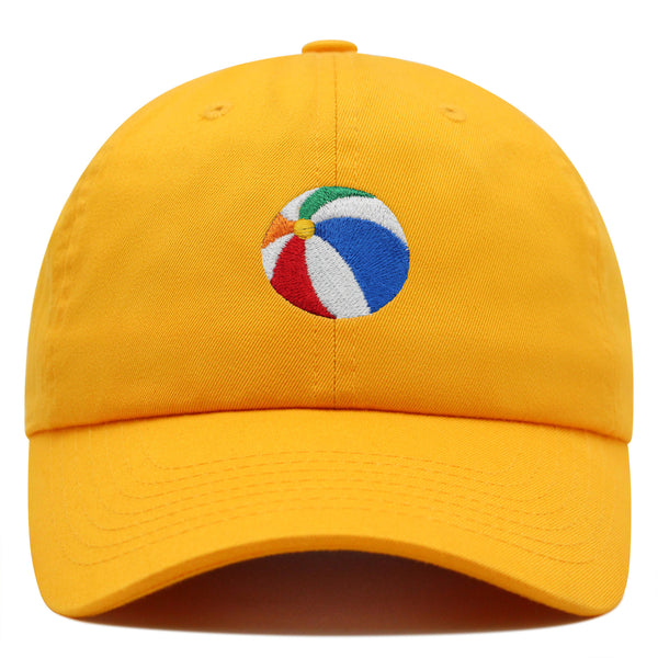 Colorful Beach Ball Premium Dad Hat Embroidered Cotton Baseball Cap Vibrant Playful