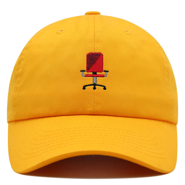Minimalistic Office Chair Premium Dad Hat Embroidered Cotton Baseball Cap Ergonomic Adjustable