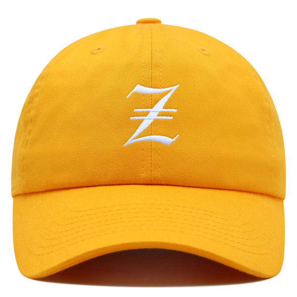 Old English Letter Z Premium Dad Hat Embroidered Cotton Baseball Cap English Alphabet