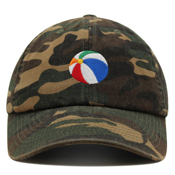 Colorful Beach Ball Premium Dad Hat Embroidered Cotton Baseball Cap Vibrant Playful