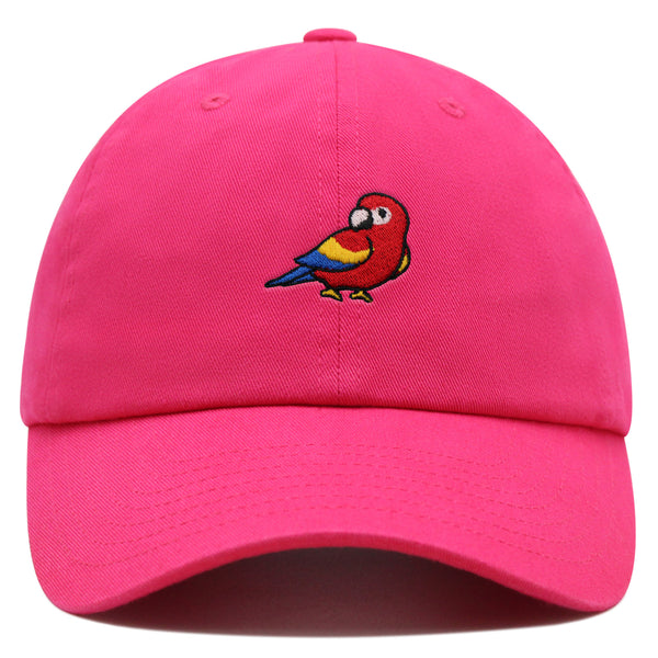 Colorful Parrot Premium Dad Hat Embroidered Cotton Baseball Cap Macaw Tropical