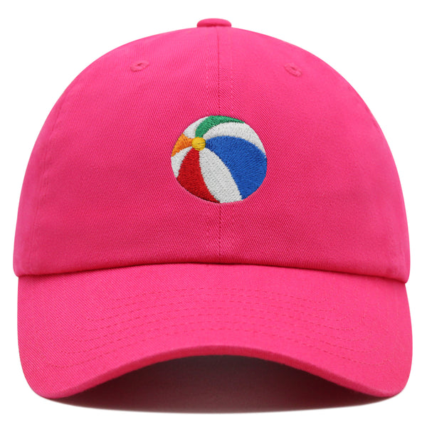 Colorful Beach Ball Premium Dad Hat Embroidered Cotton Baseball Cap Vibrant Playful