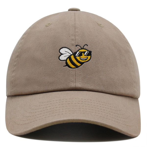 Cool Bee Premium Dad Hat Embroidered Cotton Baseball Cap Applique Insect