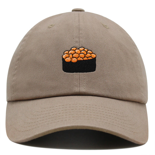 Salmon Roe Sushi Premium Dad Hat Embroidered Cotton Baseball Cap Ikura Nigiri