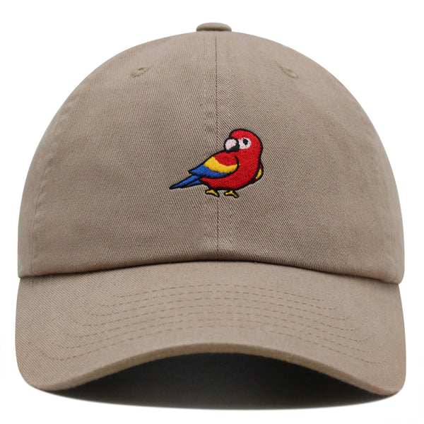 Colorful Parrot Premium Dad Hat Embroidered Cotton Baseball Cap Macaw Tropical