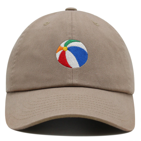 Colorful Beach Ball Premium Dad Hat Embroidered Cotton Baseball Cap Vibrant Playful