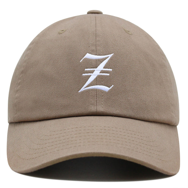 Old English Letter Z Premium Dad Hat Embroidered Cotton Baseball Cap English Alphabet