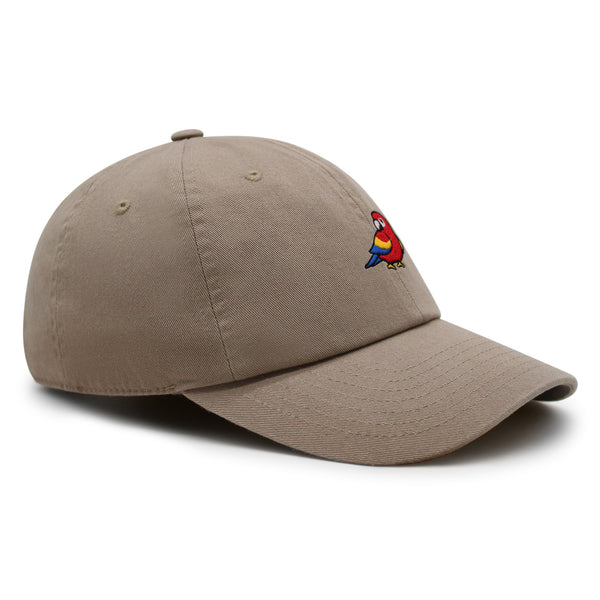 Colorful Parrot Premium Dad Hat Embroidered Cotton Baseball Cap Macaw Tropical