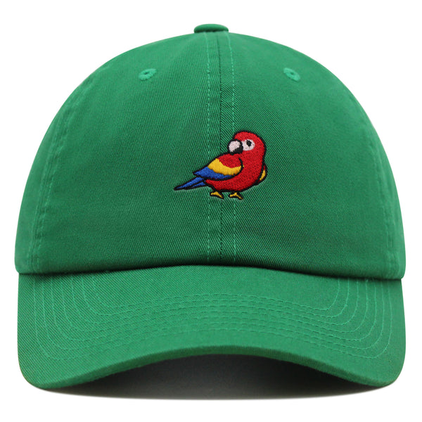 Colorful Parrot Premium Dad Hat Embroidered Cotton Baseball Cap Macaw Tropical