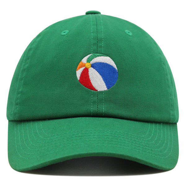 Colorful Beach Ball Premium Dad Hat Embroidered Cotton Baseball Cap Vibrant Playful
