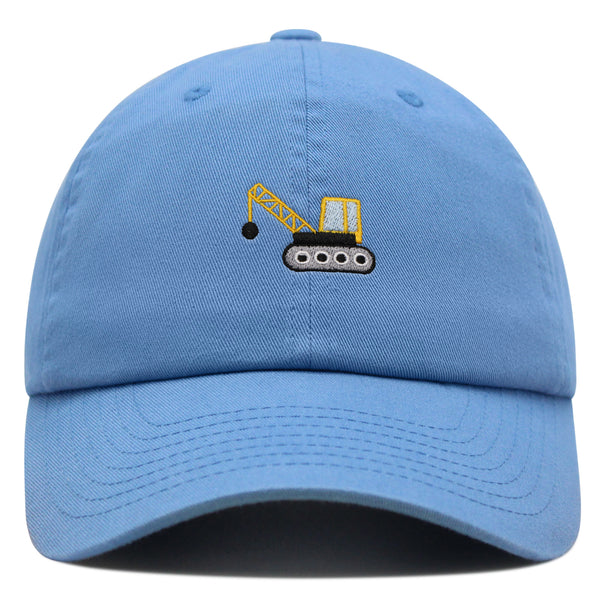 Wrecking Ball Crane Premium Dad Hat Embroidered Cotton Baseball Cap Construction Machinery