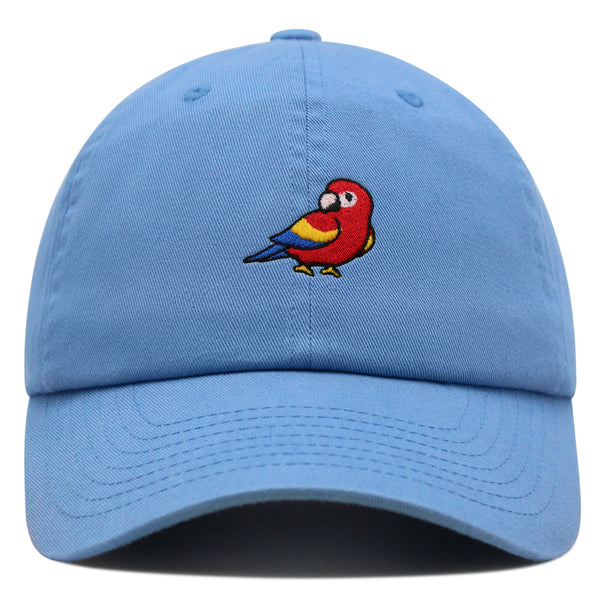 Colorful Parrot Premium Dad Hat Embroidered Cotton Baseball Cap Macaw Tropical