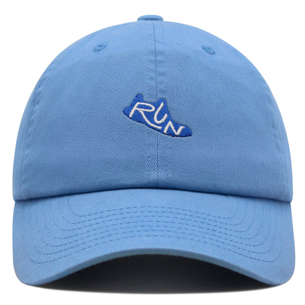 Running Shoe Cut-Out Premium Dad Hat Embroidered Cotton Baseball Cap Sneakers Emblem