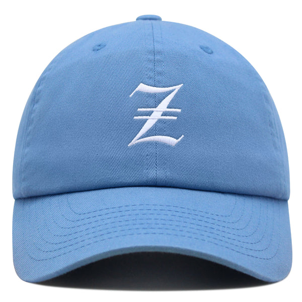 Old English Letter Z Premium Dad Hat Embroidered Cotton Baseball Cap English Alphabet
