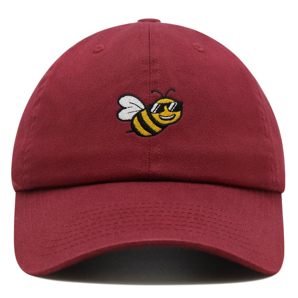 Cool Bee Premium Dad Hat Embroidered Cotton Baseball Cap Applique Insect