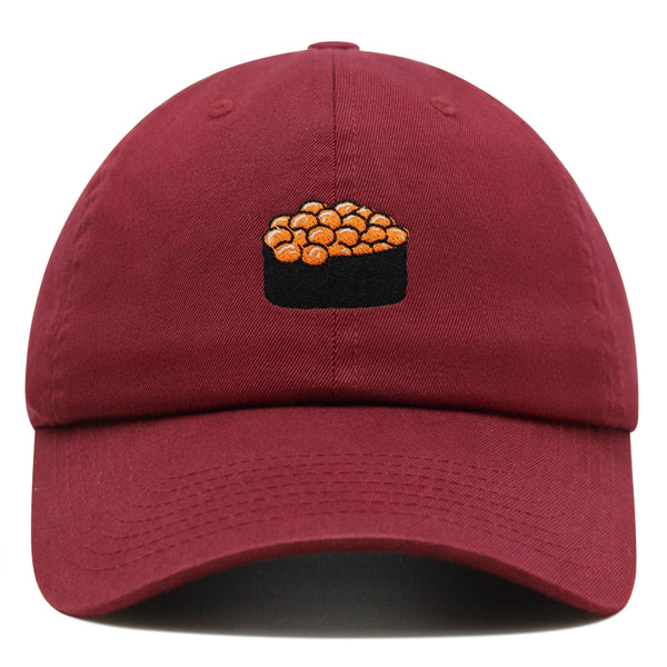 Salmon Roe Sushi Premium Dad Hat Embroidered Cotton Baseball Cap Ikura Nigiri