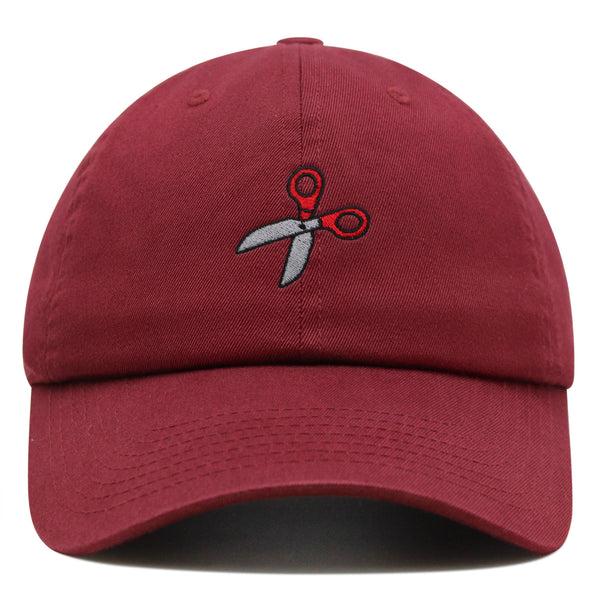Sewing Scissors Premium Dad Hat Embroidered Cotton Baseball Cap Appliqué Thread