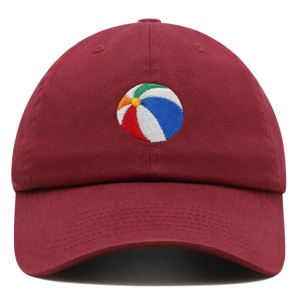 Colorful Beach Ball Premium Dad Hat Embroidered Cotton Baseball Cap Vibrant Playful