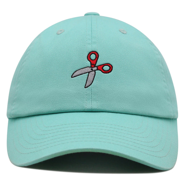 Sewing Scissors Premium Dad Hat Embroidered Cotton Baseball Cap Appliqué Thread