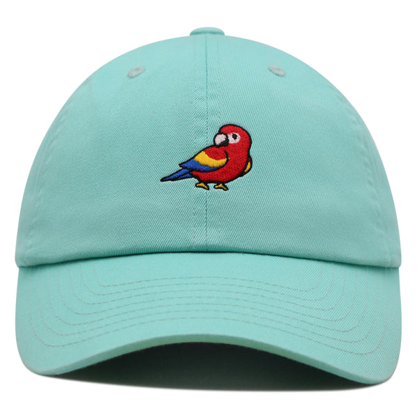 Colorful Parrot Premium Dad Hat Embroidered Cotton Baseball Cap Macaw Tropical