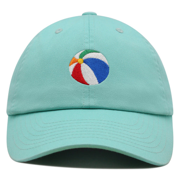 Colorful Beach Ball Premium Dad Hat Embroidered Cotton Baseball Cap Vibrant Playful