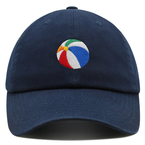 Colorful Beach Ball Premium Dad Hat Embroidered Cotton Baseball Cap Vibrant Playful