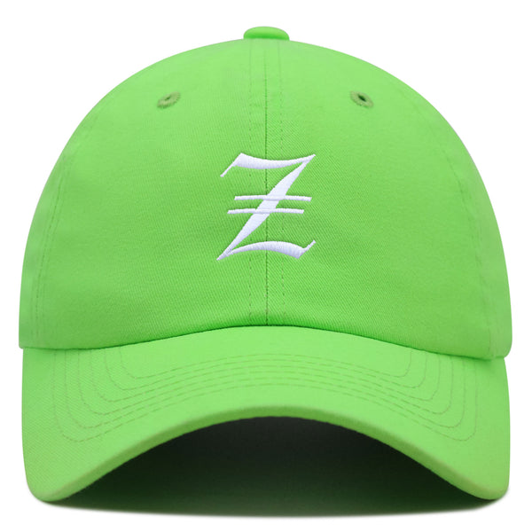 Old English Letter Z Premium Dad Hat Embroidered Cotton Baseball Cap English Alphabet
