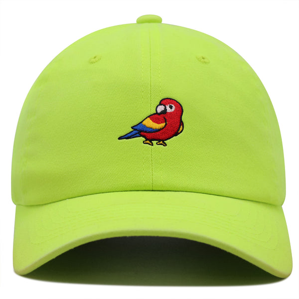 Colorful Parrot Premium Dad Hat Embroidered Cotton Baseball Cap Macaw Tropical