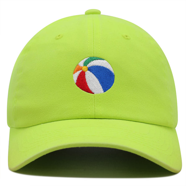 Colorful Beach Ball Premium Dad Hat Embroidered Cotton Baseball Cap Vibrant Playful