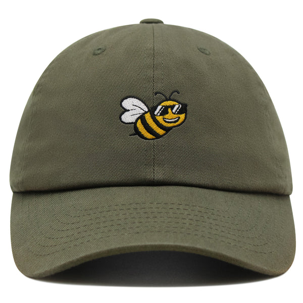 Cool Bee Premium Dad Hat Embroidered Cotton Baseball Cap Applique Insect
