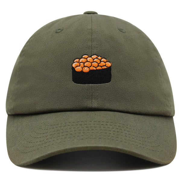 Salmon Roe Sushi Premium Dad Hat Embroidered Cotton Baseball Cap Ikura Nigiri