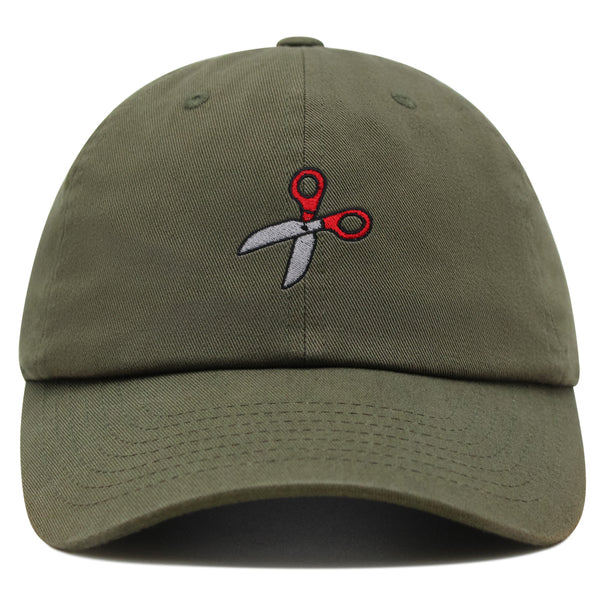 Sewing Scissors Premium Dad Hat Embroidered Cotton Baseball Cap Appliqué Thread