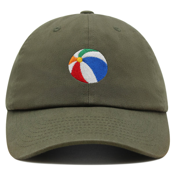 Colorful Beach Ball Premium Dad Hat Embroidered Cotton Baseball Cap Vibrant Playful